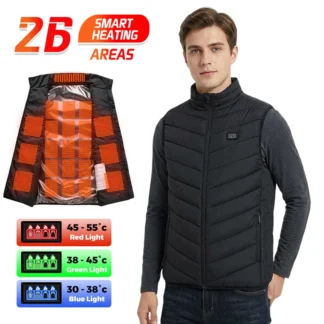Heated Vest with 8 Heating Zones